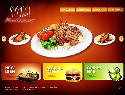 Thiết kế web nhà hàng ấn tượng
